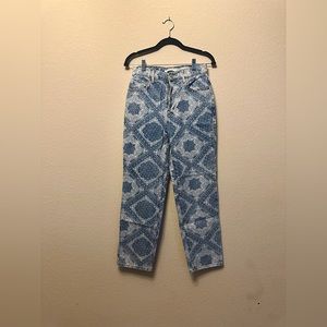 Pacsun bandana print high waisted straight leg jeans